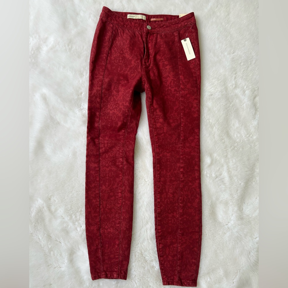 Anthropologie Red Skinny Jeans with Tags